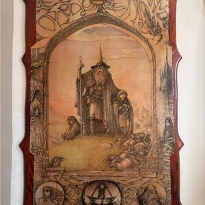 LOTR Jimmy Cauty wood mounted poster